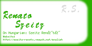 renato szeitz business card